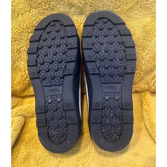 Vans Off The Wall Low Top Shoes Sneakers LEATHER Size 11 Men Black White Skater - Picture 8 of 9